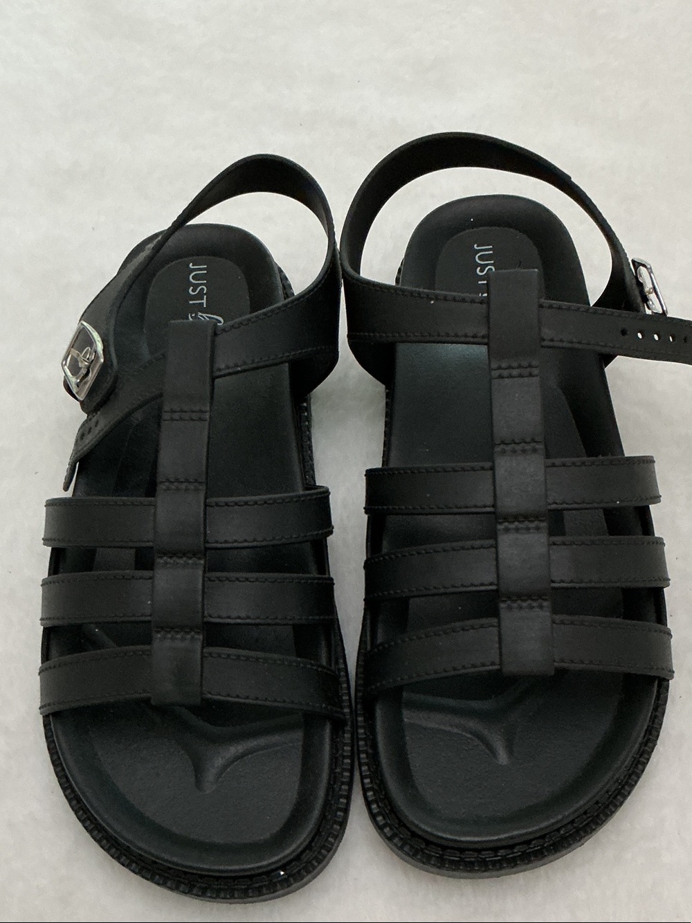 Just be… Black Women's Multi‑Strap Buckle Sandals